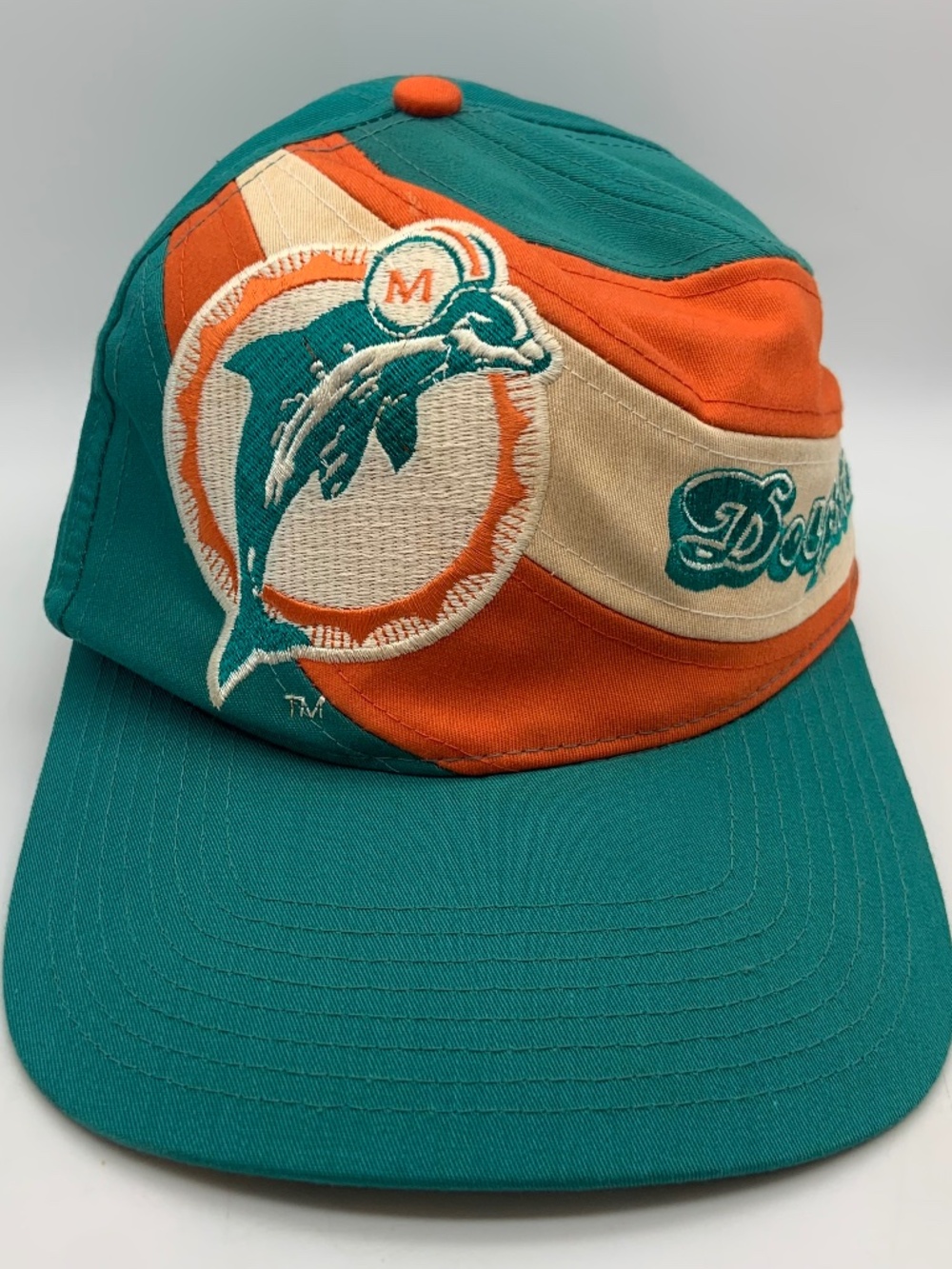 Vintage Eastport Team NFL Miami Dolphins Football Sidewave Logo Snapback Hat